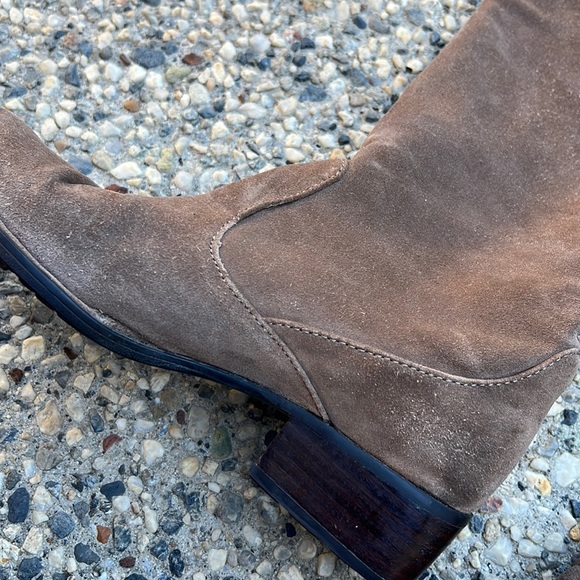 Born Brown Block Heel Suede Knee High Boots - Picture 5 of 14